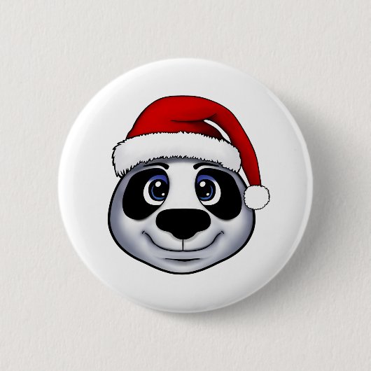 Badge Rond 5 Cm Panda de Noël (Devant)