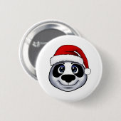 Badge Rond 5 Cm Panda de Noël (Devant & derrière)