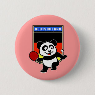 Badge Rond 5 Cm Panda de ping-pong de l'Allemagne