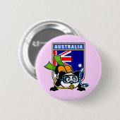 Badge Rond 5 Cm Panda de plongée australienne (Devant & derrière)