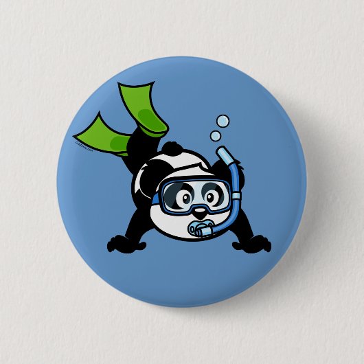 Badge Rond 5 Cm Panda de prise d'air (Devant)