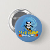 Badge Rond 5 Cm Panda de surf Oahu (Devant & derrière)
