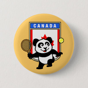 Badge Rond 5 Cm Panda de tennis du Canada