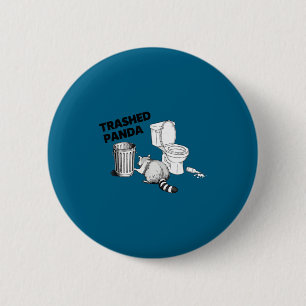 Badge Rond 5 Cm Panda détruit drôle racoon humoristique amoureux d