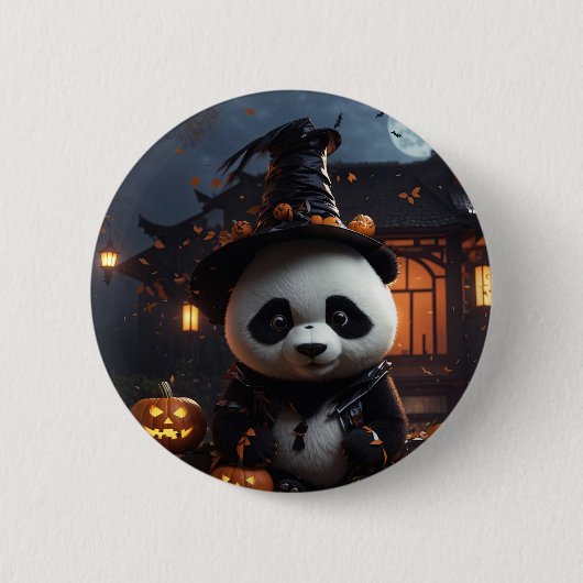 Badge Rond 5 Cm Panda d'Halloween (Devant)