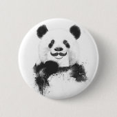 Badge Rond 5 Cm Panda drôle (Devant)