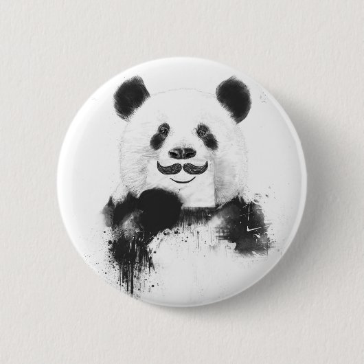 Badge Rond 5 Cm Panda drôle (Devant)