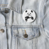 Badge Rond 5 Cm Panda drôle (En situation)