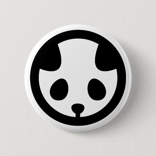 Badge Rond 5 Cm Panda en cercle (Devant)