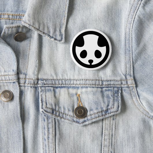 Badge Rond 5 Cm Panda en cercle (En situation)