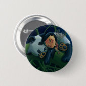 Badge Rond 5 Cm Panda et fée (Devant & derrière)