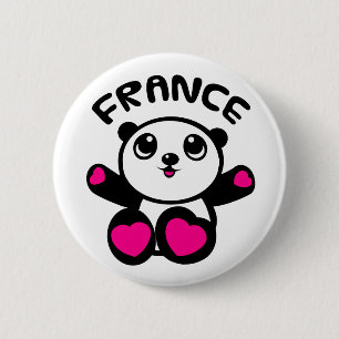 Badge Rond 5 Cm Panda France de panda