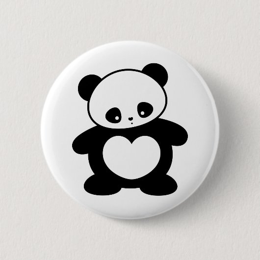 Badge Rond 5 Cm Panda Kawaii (Devant)