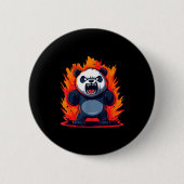 Badge Rond 5 Cm Panda Looking Angry Graphic Funny Panda Kawaii (Devant)