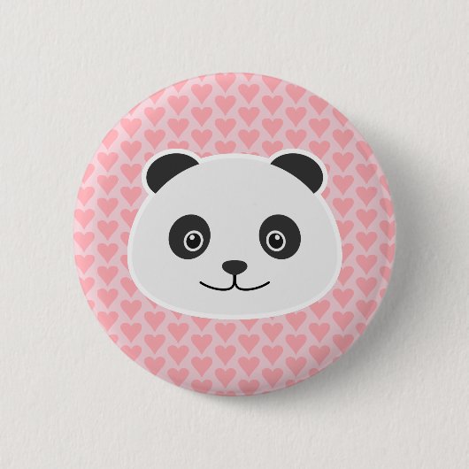 Badge Rond 5 Cm Panda Love (Devant)