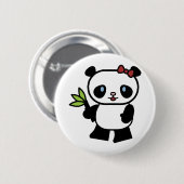 Badge Rond 5 Cm Panda mignon (Devant & derrière)