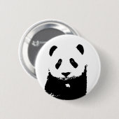 Badge Rond 5 Cm Panda noir et blanc (Devant & derrière)