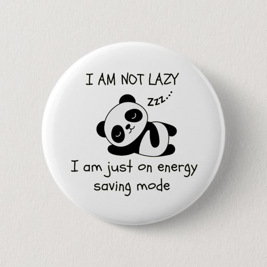 Badge Rond 5 Cm panda paresseux (Devant)