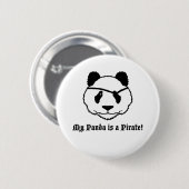 Badge Rond 5 Cm Panda Pirate (Devant & derrière)