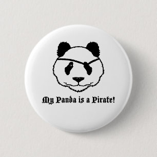 Badge Rond 5 Cm Panda Pirate