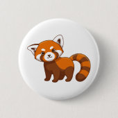 Badge Rond 5 Cm Panda roux mignon (Devant)
