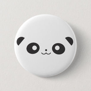 Badge Rond 5 Cm Panda semi-transparent