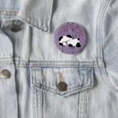 Badge Rond 5 Cm Panda somnolent (En situation)