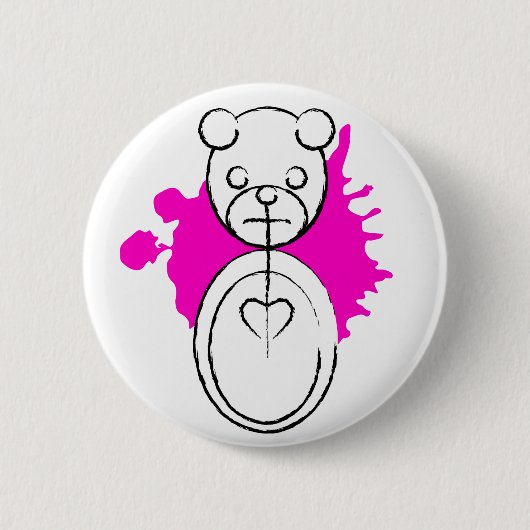Badge Rond 5 Cm panda splatz. (Devant)