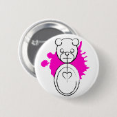 Badge Rond 5 Cm panda splatz. (Devant & derrière)