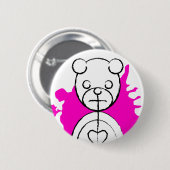 Badge Rond 5 Cm panda splatz. (Devant & derrière)