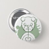 Badge Rond 5 Cm panda splatz. (Devant & derrière)
