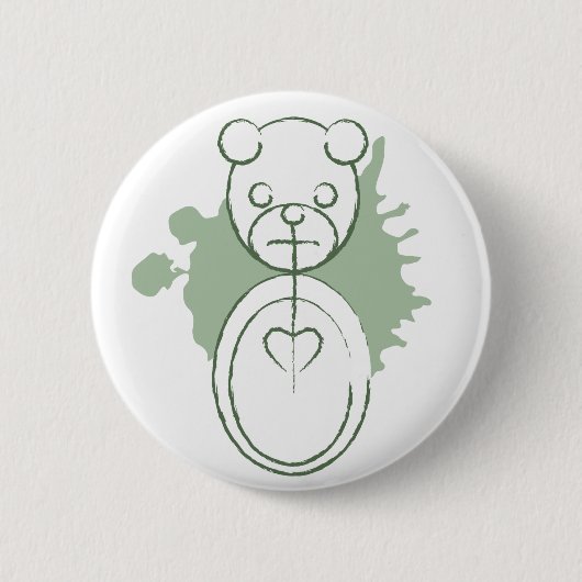 Badge Rond 5 Cm panda splatz. (Devant)