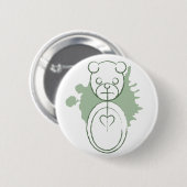 Badge Rond 5 Cm panda splatz. (Devant & derrière)