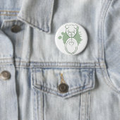 Badge Rond 5 Cm panda splatz. (En situation)