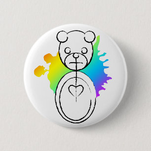 Badge Rond 5 Cm panda splatz.