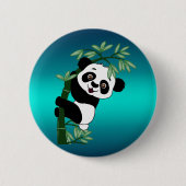 Badge Rond 5 Cm Panda sur le bambou (Devant)