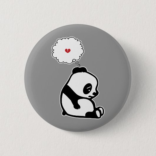 Badge Rond 5 Cm Panda triste (Devant)
