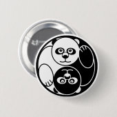 Badge Rond 5 Cm Panda Yin Yang (Devant & derrière)