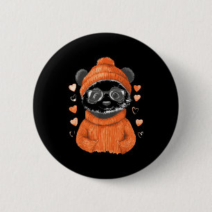 Badge Rond 5 Cm Pandas Avec des Cœurs Aiment la Saint-Valentin Fem