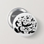 Badge Rond 5 Cm Pandas Button Family Panda (Devant & derrière)