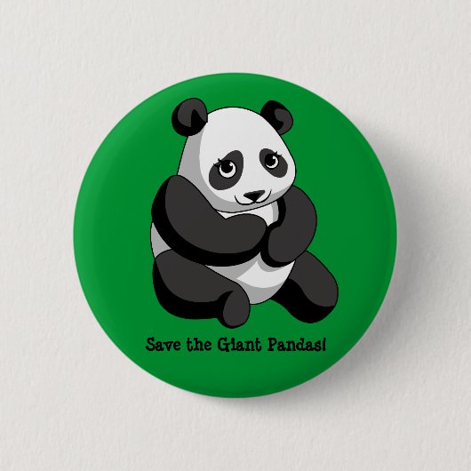 Badge Rond 5 Cm Pandas géants (Devant)