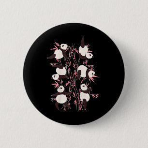Badge Rond 5 Cm Pandas ours en yoga Exercices de yoga pour femmes 