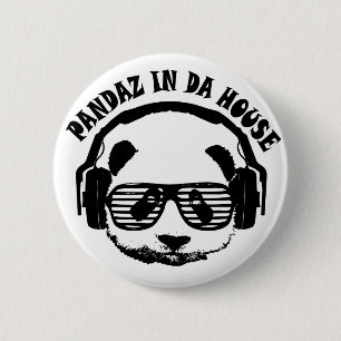 Badge Rond 5 Cm Pandaz dans la Chambre du DA