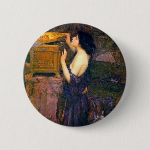 Badge Rond 5 Cm Pandora par John William Waterhouse