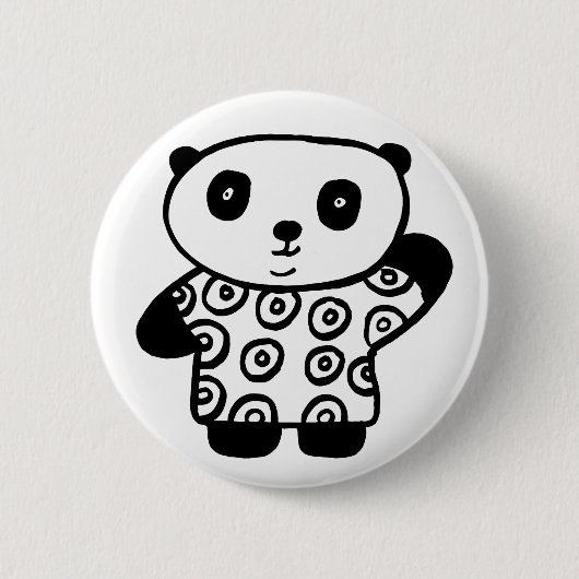 Badge Rond 5 Cm Pandy le Panda (Devant)