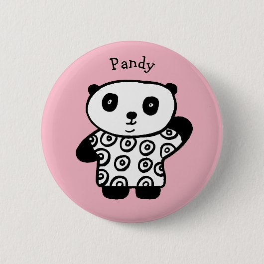 Badge Rond 5 Cm Pandy personnalisé le Panda (Devant)