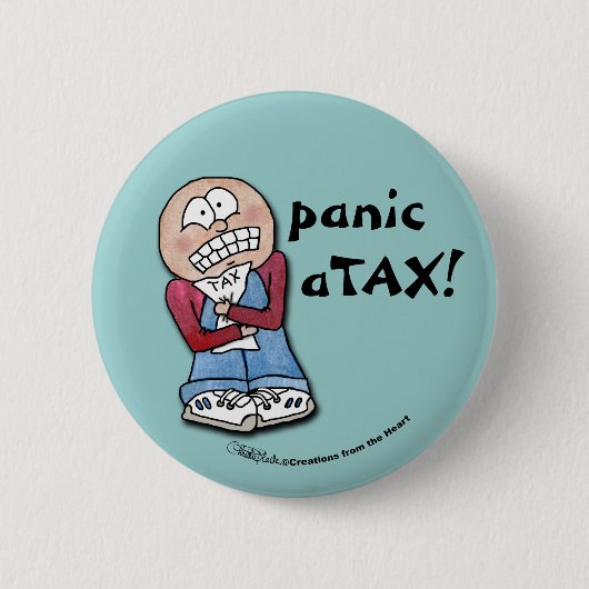 Badge Rond 5 Cm Panic FISC ! (Devant)