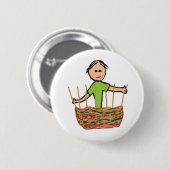 Badge Rond 5 Cm Panier (Devant & derrière)