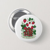 Badge Rond 5 Cm Panier de fraises sucrées aux fruits rouges (Devant & derrière)