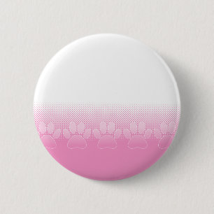 Badge Rond 5 Cm Paniers Roses Et Blancs Avec Arrière - plan De New
